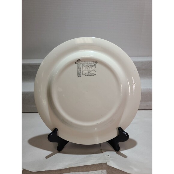 VTG Currier & Ives Country Life  Plate 10 1/4"  Knowles Sleigh Ride Blue& White - Picture 6 of 7